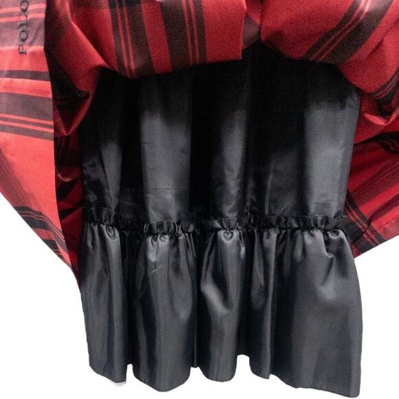 Polo by Ralph Lauren Plaid Taffeta Dress Red Plaid Fit and Flare Big Girl's 16 - Picture 4 of 7